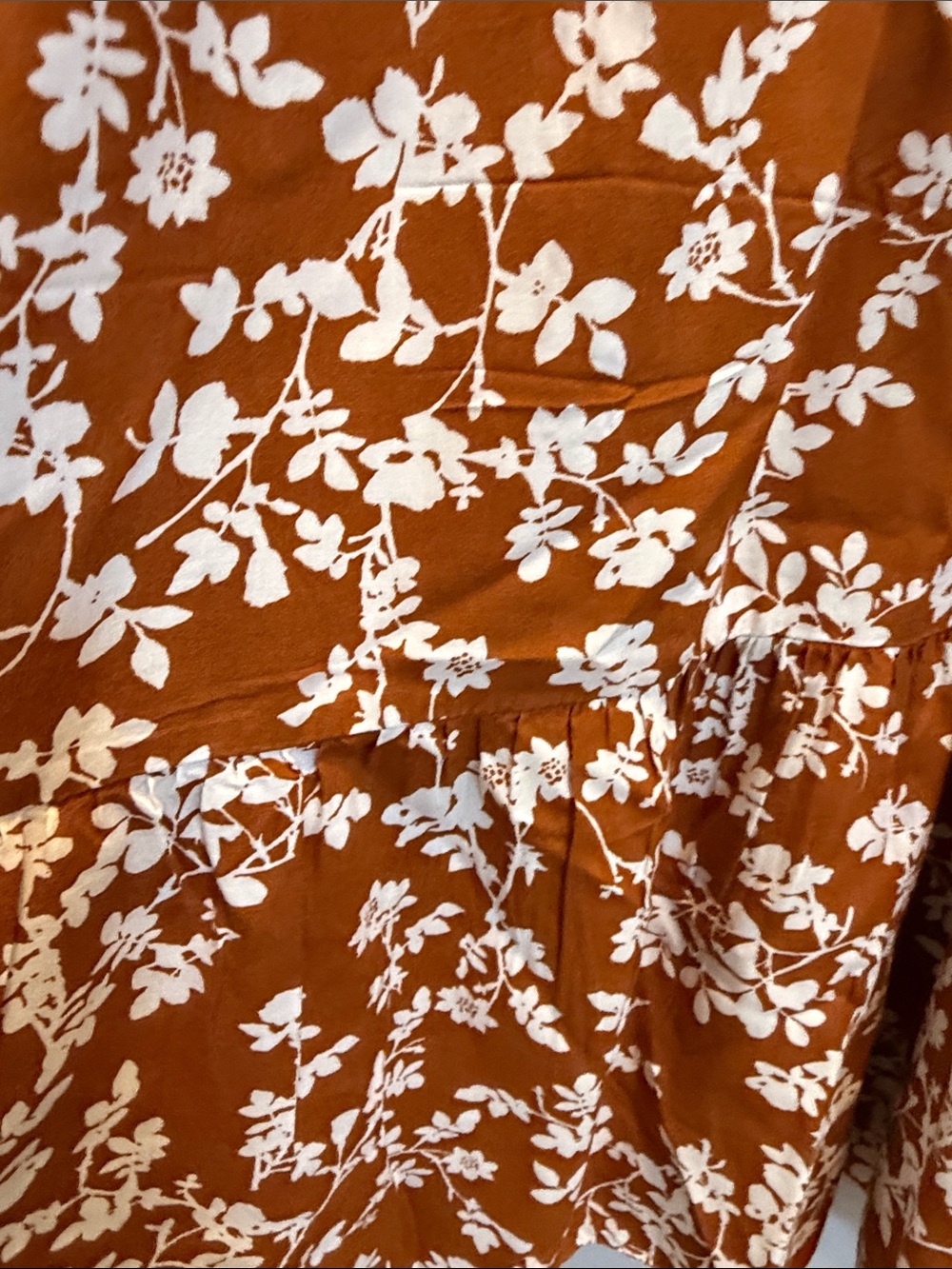 Old Navy Rust Floral V-Neck Midi Dress NWT - Picture 7 of 13